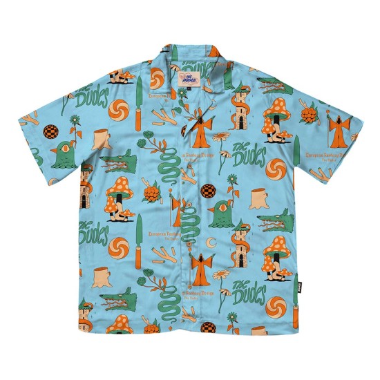 The Dudes European Fantasy Blue Hawaiian Shirt Μπλε